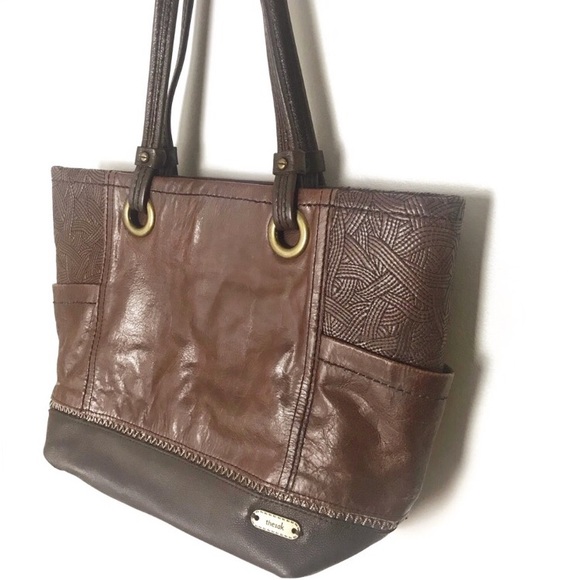The Sak Handbags - The Sak Landis brown leather tote EUC
